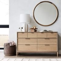 Bodie Natural Oak Wood Wide 8-Drawer Kids Dresser + Reviews | Crate & Kids