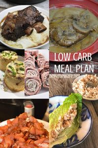 Here is a low carb meal plan that keeps a daily food intake under 21 carbs and 2000 calories. Meals utilize leftovers with a variety to your diet. #KetoMealPlan #LowCarbMealPlan #MealPrep #Keto #Lowcarb #KetoDiet #MealPlan