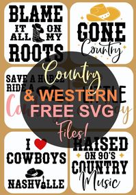 Free Country & Western SVG Cut Files for Cricut & Silhouette