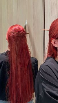 #japanesecore #samurai #redhair #hairstyles #bun #haircolor #hair #vikings #red #hairstick #japan