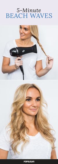 This 5-minute beach wave tutorial leaves perfectly undone summer waves with just enough volume. This technique also creates volume in limp, straight hair. You can also use this method to smooth unruly natural waves.