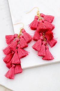 Cascading Tassel Drop Earrings - 2 Colors – Adorabelles