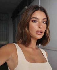 49 Coolest Middle Part, Blunt Cut Bobs to Try ASAP