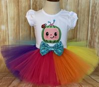 Cocomelon Birthday Tutu Outfit, Cocomelon Rainbow Tutu | Little Ladybug Tutus