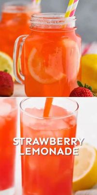 Beat the heat with this Strawberry Lemonade recipe! Super simple with just 3 ingredients, it's kid-friendly and adds a delicious spin to your homemade lemonade. Cheers to refreshing drinks to make at home!