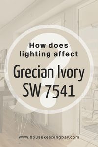 Lighting plays a crucial role in how we perceive colors. The same color can look different under various light sources because light affects the way color is reflected back to our eyes. Understanding this can help in choosing the right paint color for a room, ensuring it looks good at all times of the day and under different lighting conditions. Grecian Ivory SW 7541 by Sherwin Williams is a wonderful example of how lighting can influence color appearance.