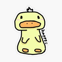 Get my art printed on awesome products. Support me at Redbubble #RBandME: https://www.redbubble.com/i/sticker/Lumpy-ducky-by-belleboudreau/51167135.O9UDB?asc=u