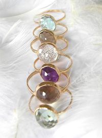 Beautiful Recycled 14k Gold, Stacking Gemstone Ring - love stackables