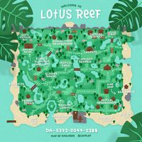 Welcome to Lotus Reef by Lex Play! You can visit at DA-5373-0044-2388 and watch the tour (linked). ACNH tropicore, tropical inspiration, animal crossing island tour