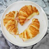 Air Fryer Croissants make a bakery breakfast at home, Leap out of bed to whip up ham and cheese croissant in air fryer in 10 mins!