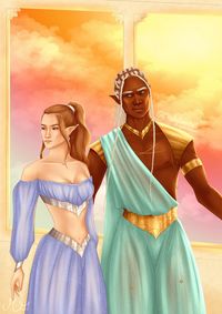 Felt like drawing Tarquin, so here’s him and feyre in ACOMAF <3