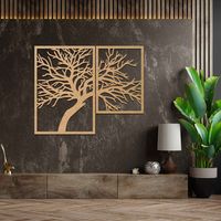 Have a look at this tree of life wall hanging that won’t let your eyes move away from it. A sheer product of creativity and contemporary art, this 2 piece wall hanging can be a great add-on. Hang the two panels together or separately, this wall hanging will look upscale both ways. Branches of a tree spreading in both panels have been laser cut to perfection and made of top-quality wood making it a long-lasting decor accessory.