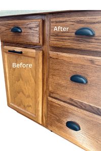 How to Update Oak Cabinets with Briwax (Before and After) - Unhurried Interior