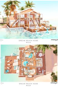 The Sims 4 Dream Beach House for bigb family, coastal and cozy design. No CC Lot. #ShowUsYourBuilds #thesims4 #Sims4 #sims4game #ts4house #ts4build #ts4builds #ts4nocc #ts4mm #simsbuilds #ts4 #sims4housebuild #sims4house #sims4home #sims5 @thesimsresource #sims4build #simshousedesign #thesims4housebuild This is a beautiful Family Home perfect for a family of 6. Lot size: 20/30. No Custom Content was used NoCC . Download here: https://www.thesimsresource.com/downloads/1702186