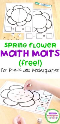 It's springtime! Who doesn't love simple yet effective math activities that give children the opportunity to practice math concepts and have fun? Get your early learners excited to learn addition and subtraction with our Spring Flower Math Mats! They’re perfect for your home school or traditional classroom for use during center time or small groups. This is the perfect teacher resource for pre-K and kindergarten to plan your spring math centers easily!