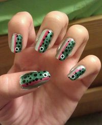 Fish (trout) Nail art