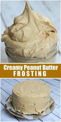 Easy Creamy Peanut Butter Frosting recipe from RecipeGirl.com #easy #creamy #peanut #butter #peanutbutter #frosting #recipe #RecipeGirl