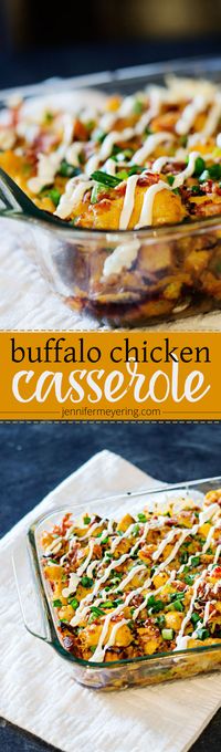 Buffalo Chicken and Potato Casserole | JenniferMeyering.com