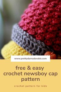 Free Crochet Baby Newsboy Cap Pattern - Tiny Textures