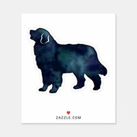 Bernese Mountain Dog Black Watercolor Sticker | Zazzle.com