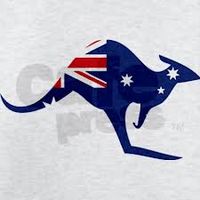 australian flag on kangaroo