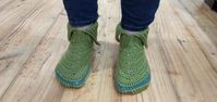 Crochet Adult Slipper Boots Worked Flat | toyslab creations