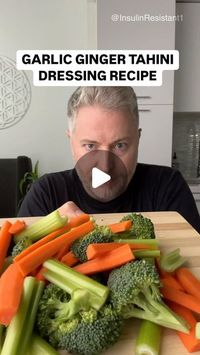 Justin Richard on Instagram: "Garlic, ginger, tahini salad dressing. This recipe will make you like your vegetables. #glucose #bloodsugar #insulinresistant1 #garlicgingerutahini"