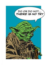 Eine Weisheit von Jedi Meister Yoda für seine wissbegierigen Padawane.   #komar #artposter #starwars #comic #yoda