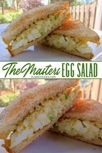 The Masters Egg Salad Sandwich Recipe - you can't watch the Masters without eating an egg salad sandwich! This recipe is quick, easy and tastes better than the original!