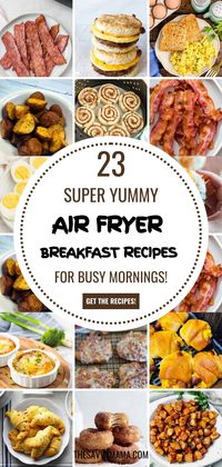 Looking for quick and easy air fryer breakfast recipes? Try these 23 delicious ideas, including healthy options like breakfast potatoes, sweet French toast, sausage biscuits, and crescent roll recipes. Perfect for busy mornings, these make-ahead breakfasts are great for kids and families. Whether you're craving sweet or savory, these simple air fryer recipes—featuring bacon, eggs, and breakfast sandwiches—will make your mornings a breeze.