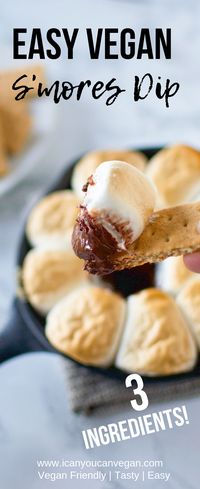 S'mores Dip | I Can You Can Vegan ICanYouCanVegan Easy Vegan S'mores Dip