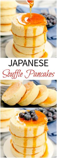 Japanese Souffle Pancakes. Incredibly light and fluffy. Make these popular trendy pancakes at home!