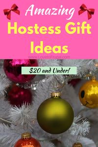 Need some great gift ideas to give your host/hostess, when you attend upcoming holiday parties?  Here's  some neat, budget friendly gift ideas and they're all under $20! #hostessgiftideas #hostessgifts #inexpensivegiftideas #budgetfriendlygiftideas