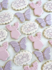 Butterfly baby shower cookies