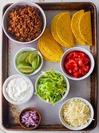 Sheet Pan Tacos - baked in the oven. Great for a crowd.