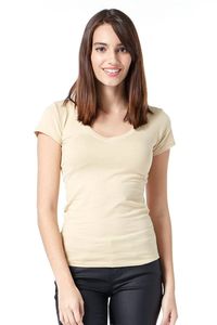 Solid Stretch Cap Sleeve Slim Fit Basic V-Neck T-Shirt | Google Shopping