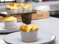 This Goat Cheese Soufflé recipe from Chef Ludo Lefebvre gets its flavor from nutmeg, thyme, and cayenne. Get the recipe from Food & Wine.