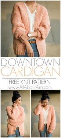 Knit this gorgeous chunky cardigan using bulky yarn and the relaxing garter stitch!  This statement cardigan works up very quickly and is perfect for beginners!  Free pattern available!