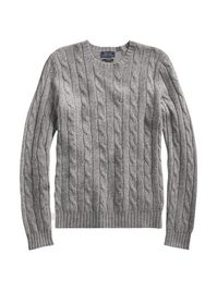 Shop Polo Ralph Lauren Julianna Cashmere Cable-Knit Sweater | Saks Fifth Avenue