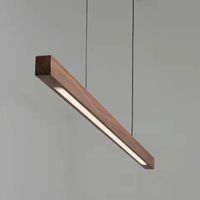 Bold & Modern Design     The elegant, slim linear LED light fixture is the perfect piece to add modern style and light to your home!   Features an all natural wood frame   Adjustable hanging length.   Frame available in wood & walnut colors.   Power Source: AC   Voltage: 90V-260V   Built in LEDs   Free shipping worldwide   100% Money Back Guarantee!     Due to high demand, please expect 1-3   weeks for items to arrive.         100% Satisfaction Guaranteed   Don't love your items? Return them for a full refund, no questions asked!