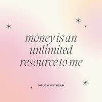 financial affirmation -- money is an unlimited resource to me 💸 #moneyaffirmation #manifesting