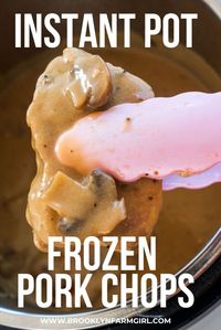 Simple step-by-step instructions on how to make frozen pork chops and gravy in the instant pot. This makes tender and juicy pork chops! Serve with mashed potatoes and vegetables for a classic family meal!