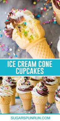 These Ice Cream Cone Cupcakes are so cute and incredibly easy to make! My recipe includes tips for substituting your favorite cake flavor and frosting. How-to video coming soon!