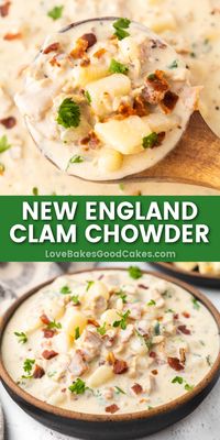 Enjoy a taste of coastal comfort with creamy New England Clam Chowder. Loaded with tender clams and savory spices, it's a timeless favorite!