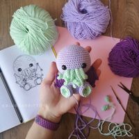 Amigurumi Cthulhu crochet pattern. Monster. Baby Cthulhu. | Etsy