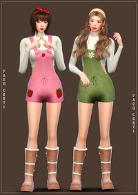 The Sims4 (fangchuti) C25 - Crochet Overalls *Early Access*