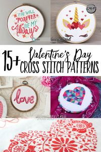 Stitch up something sweet (or sassy!) with one of these Valentines Day cross stitch patterns. Several heart cross stitch designs and other creative love motifs.