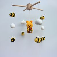 Winnie the Pooh Mobile Pooh Bear With Bee Mobile Crochet - Etsy