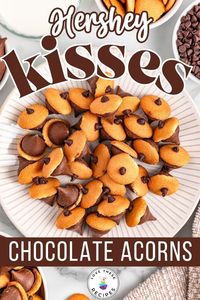 Hershey's kisses chocolate acorns are the perfect autumn treat for homeschooling moms who want to bring their lessons to life in the kitchen. Here's how to make them!