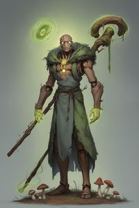 wooden warforged druid,circle of spores druid